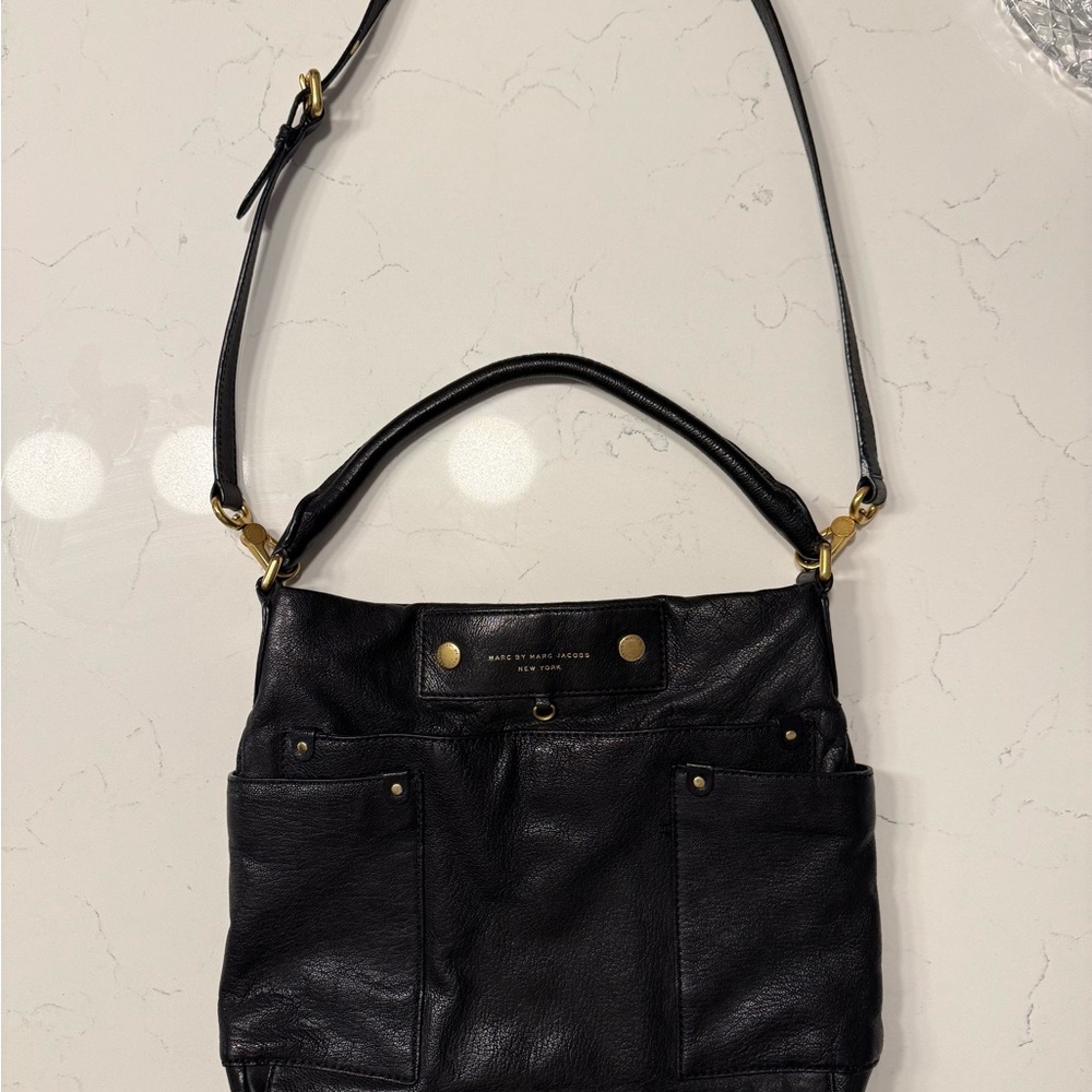 Black Leather Shoulder Bag